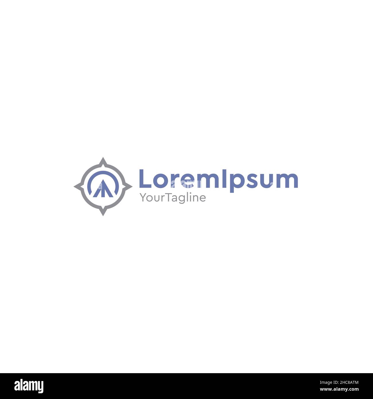 Design moderne et coloré avec logo Compass Arrow Navigate Illustration de Vecteur