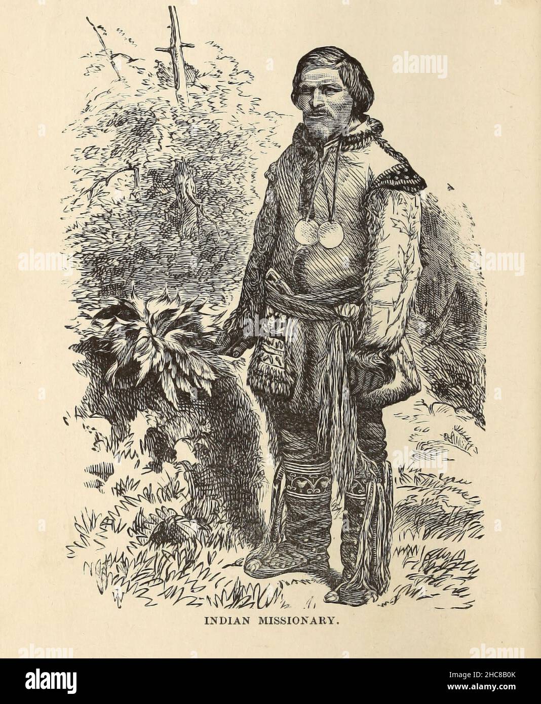 MISSIONNAIRE INDIEN du livre « les races indigènes de l'Amérique du Nord » édité par William Henry Withrow, 1895 Banque D'Images