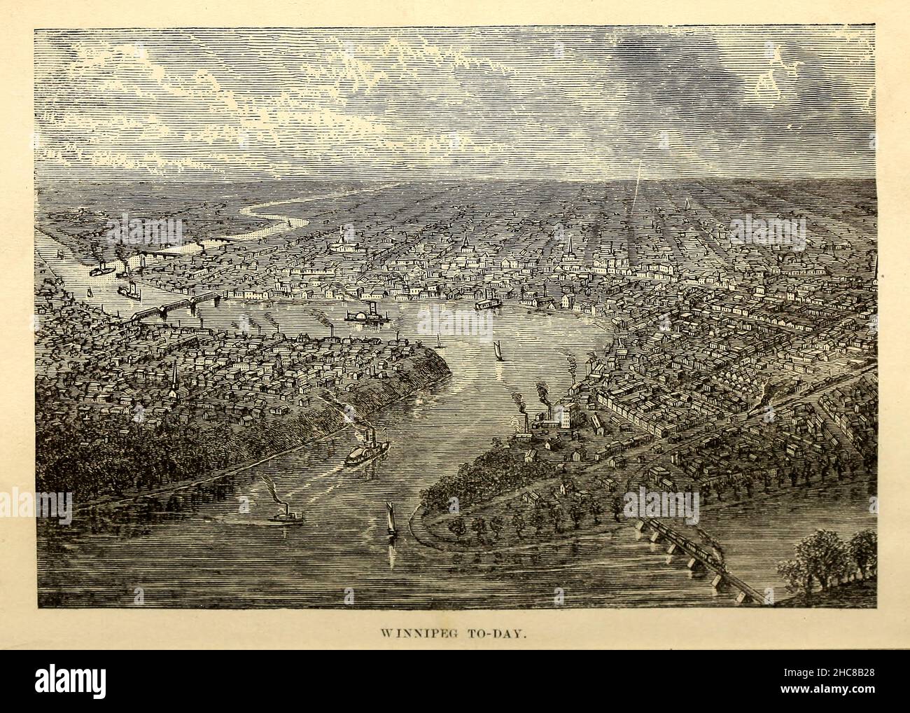 Winnipeg Canada d'après le livre « les races indigènes de l'Amérique du Nord » édité par William Henry Withrow, 1895 Banque D'Images