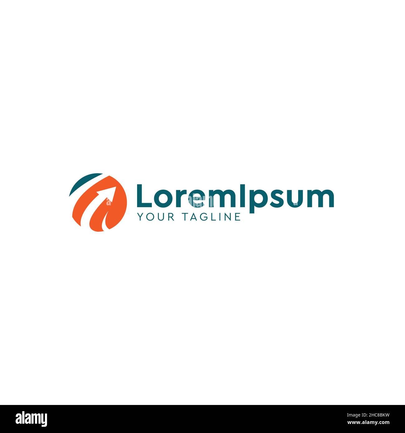 Design moderne et coloré du logo orange de Lane Air Travel Illustration de Vecteur