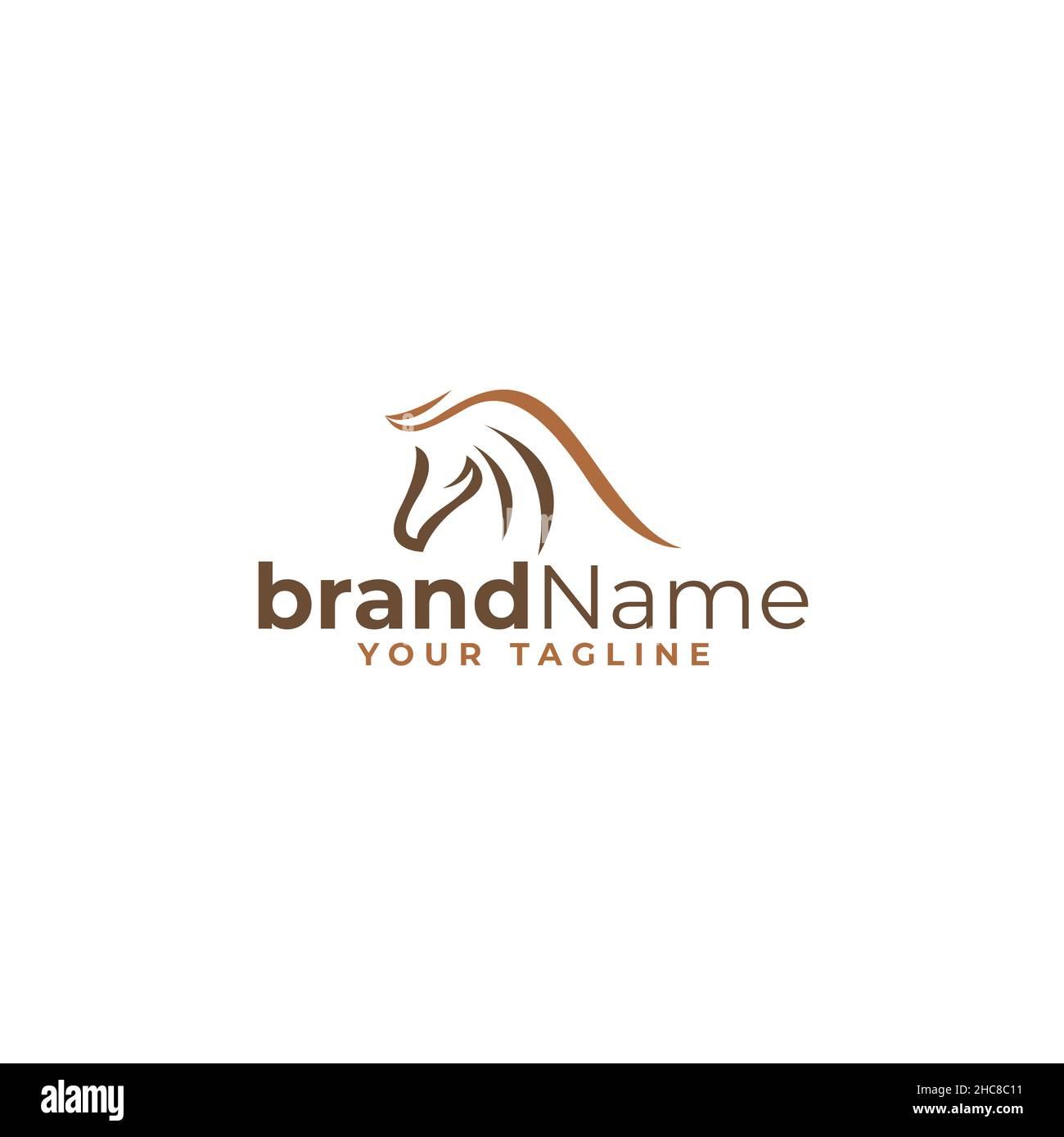 Design minimaliste marque Nom logo cheval Illustration de Vecteur Design minimaliste marque Nom logo cheval Illustration de Vecteur