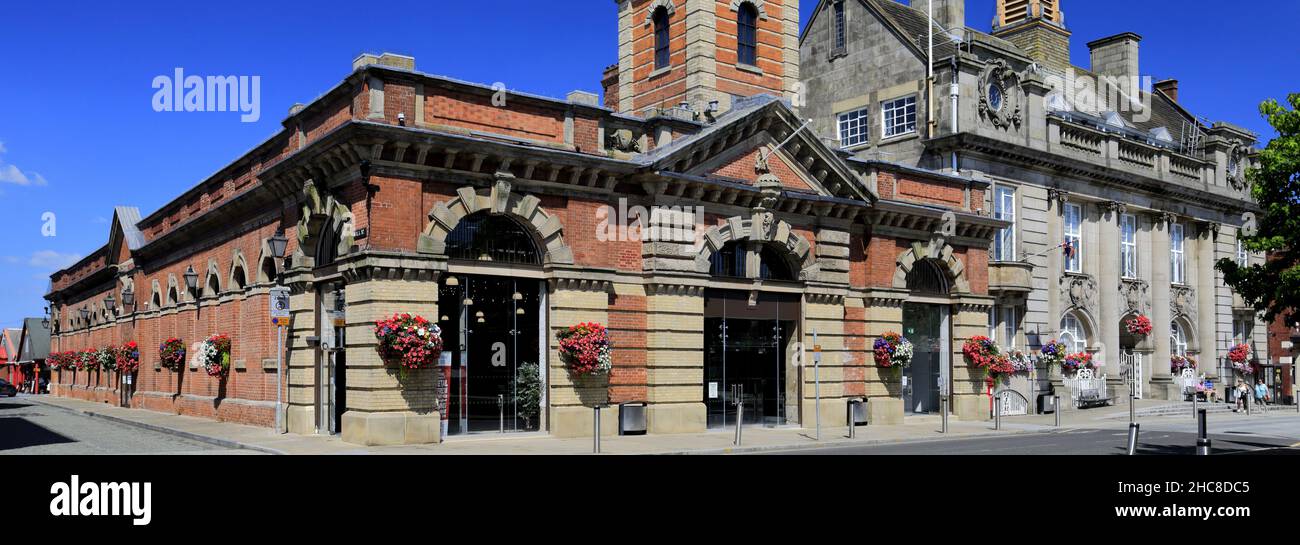 The Market Hall, ville de Crewe, Cheshire, Angleterre, Royaume-Uni Banque D'Images