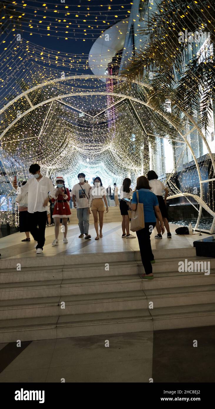 Décorations de Noël à Siam Paragon, Bangkok, Thaïlande สยามพารากอน Banque D'Images