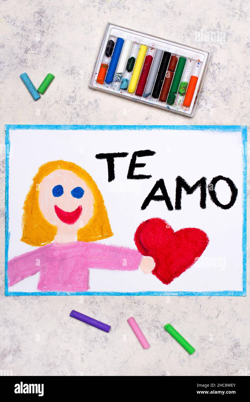 Dessin Colore Une Femme Souriante Tient Un Coeur Rouge Dans Sa Main Declaration D Amour Avec Inscription En Espagnol Signifie Que Je Vous Aime Photo Stock Alamy Dessin Colore Une Femme Souriante Tient Un Coeur Rouge Dans Sa Main Declaration D Amour Avec Inscription En Espagnol Signifie Que Je Vous Aime Photo Stock Alamy