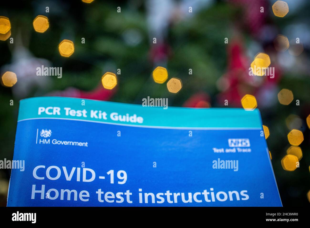 Instructions de test à domicile pour le coronavirus Banque D'Images