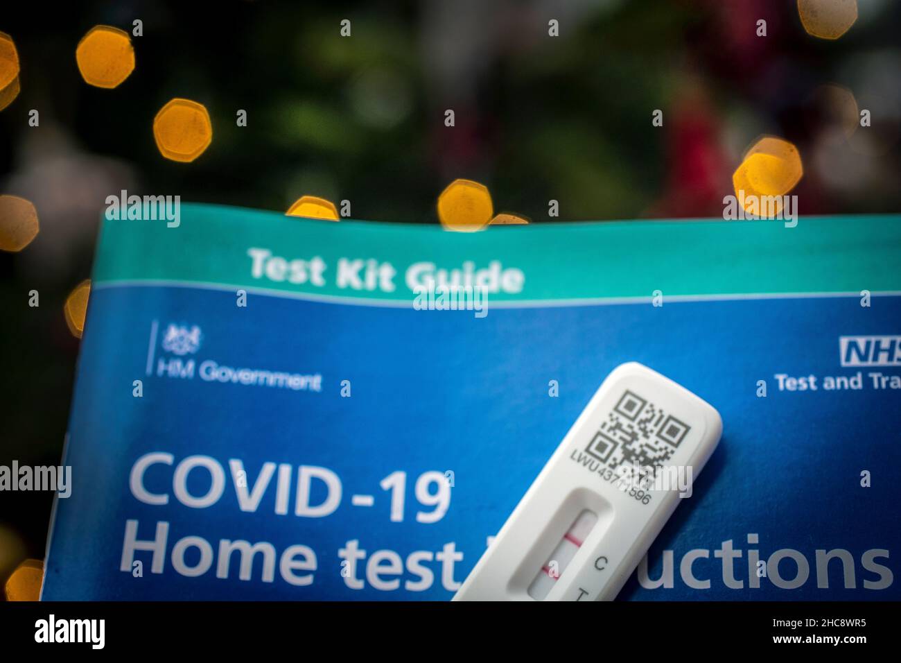 Instructions du kit de test Home pour le test de débit latéral Banque D'Images