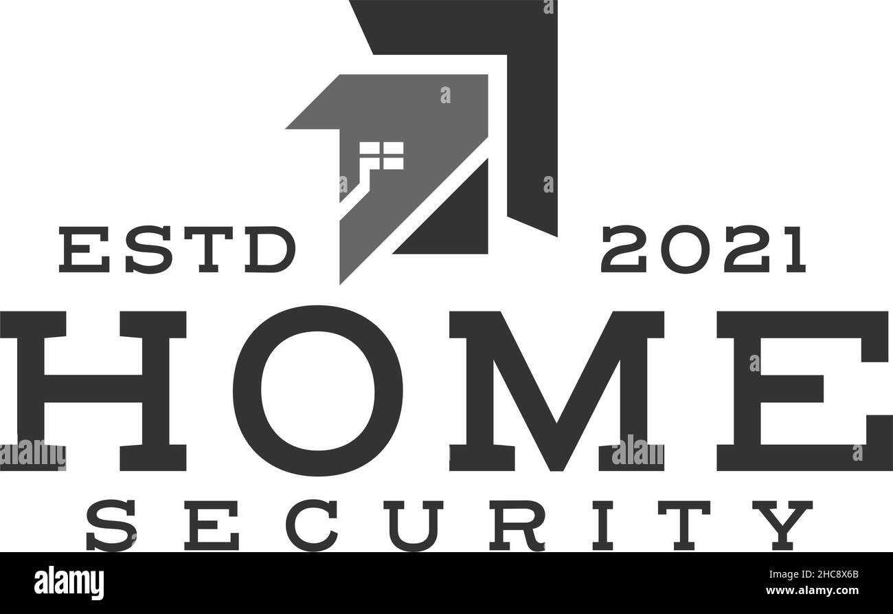 Design moderne avec logo MAISON DE SÉCURITÉ Illustration de Vecteur