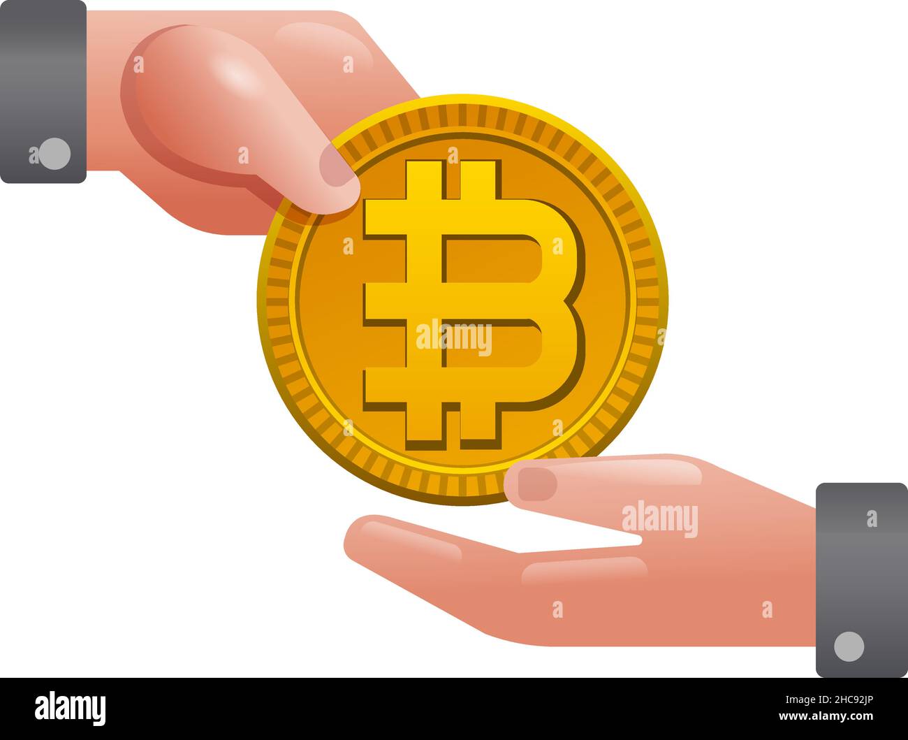 Mains tenant le Bitcoin crypto-monnaie icône colorée Illustration Illustration de Vecteur Mains tenant le Bitcoin crypto-monnaie icône colorée Illustration Illustration de Vecteur