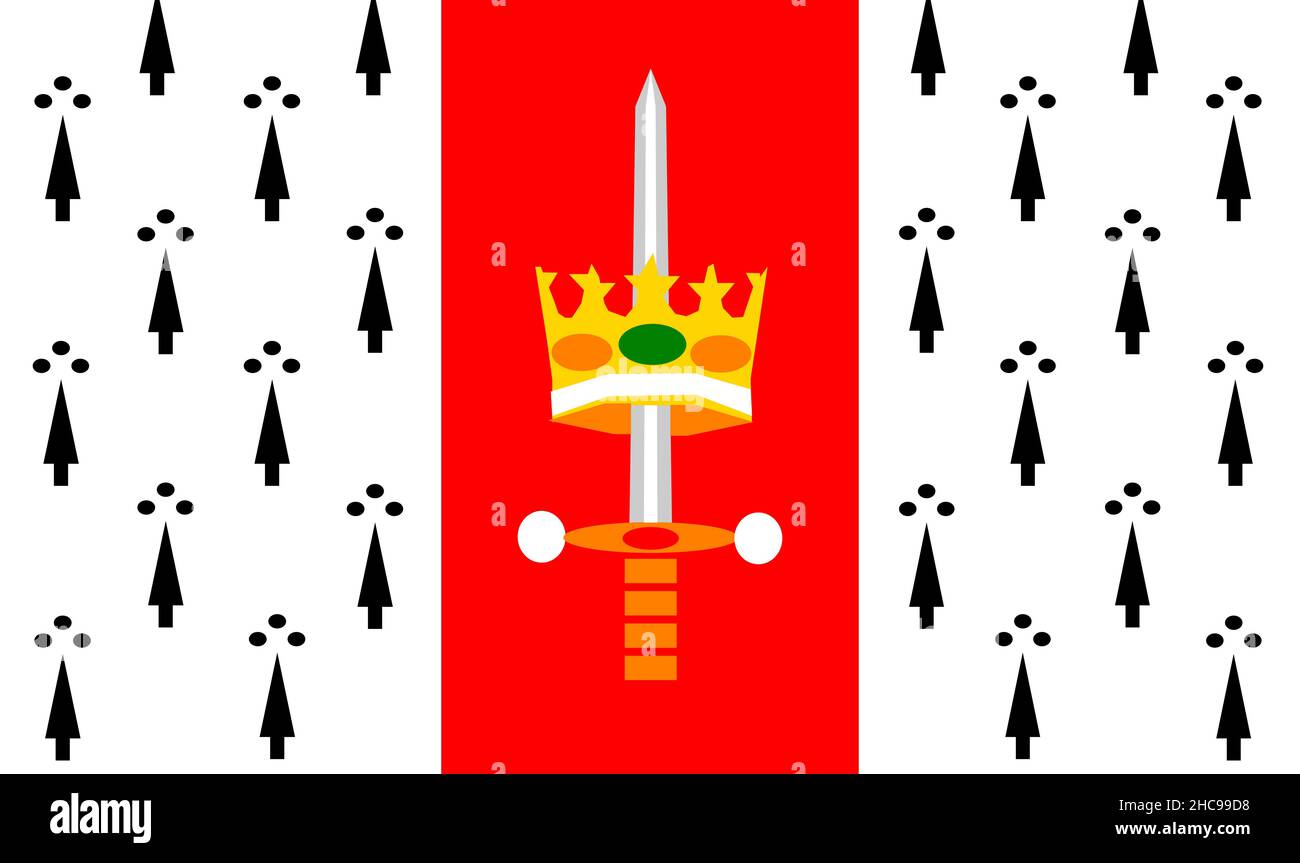 Vue de dessus de la Caroline du pavillon, Porto Rico, États d'Amérique déliés.USA patriote et Voyage concept. Pas de mât.Conception de plan, présentation.Arrière-plan drapeau Banque D'Images