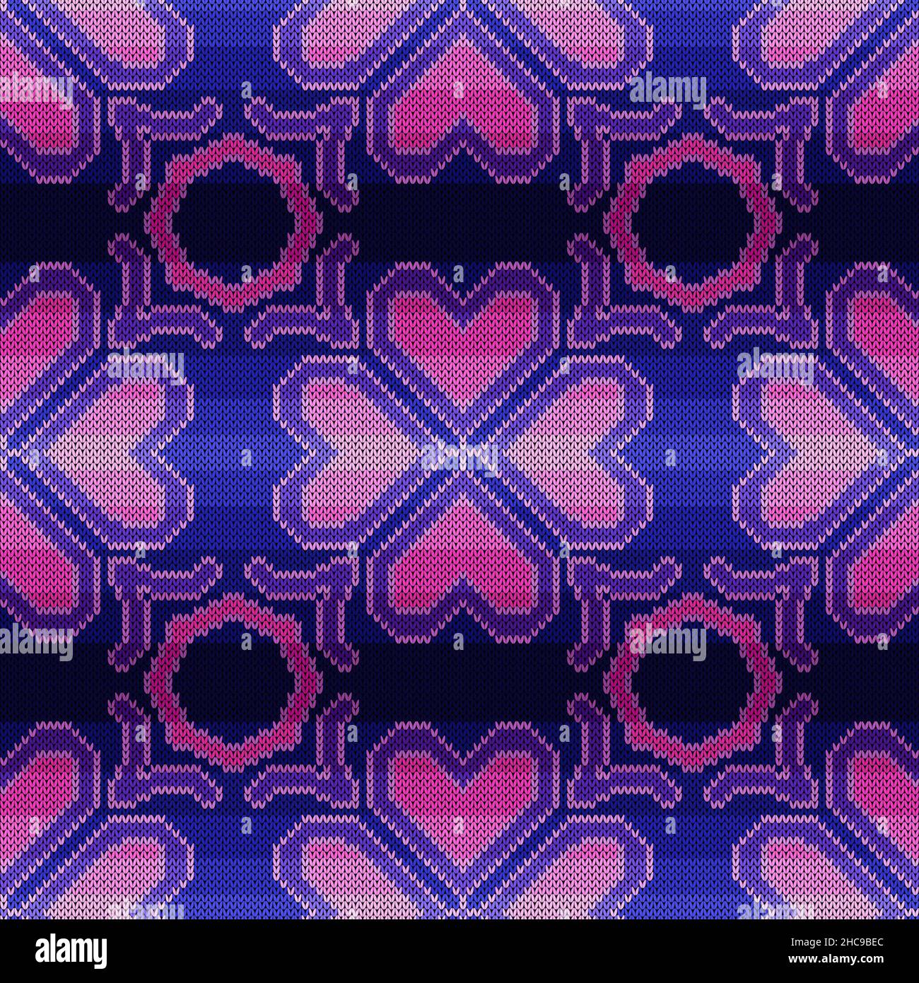 Motif vectoriel sans couture avec fleurs aux teintes bleu, violet et rose comme texture de tissu Illustration de Vecteur