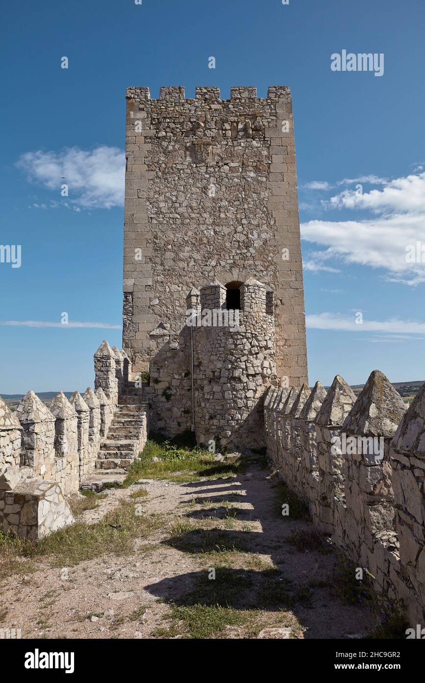 Château d'Almansa.Almansa, Albacete.Castilla-la Manche.Espagne. Banque D'Images