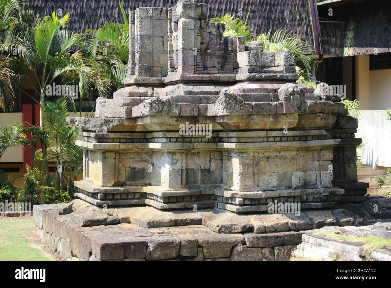 Temple Songgoriti, un des temples de la ville de Batu, Java-est, Indonésie qui est encore bien entretenu et beau Banque D'Images