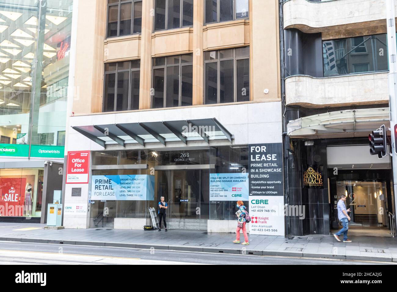 Centre-ville de Sydney, commerces de détail et bureaux de premier choix pour la location, affaires impactées par Covid 19 voit des espaces vides dans toute la ville, décembre 2021, Australie Banque D'Images