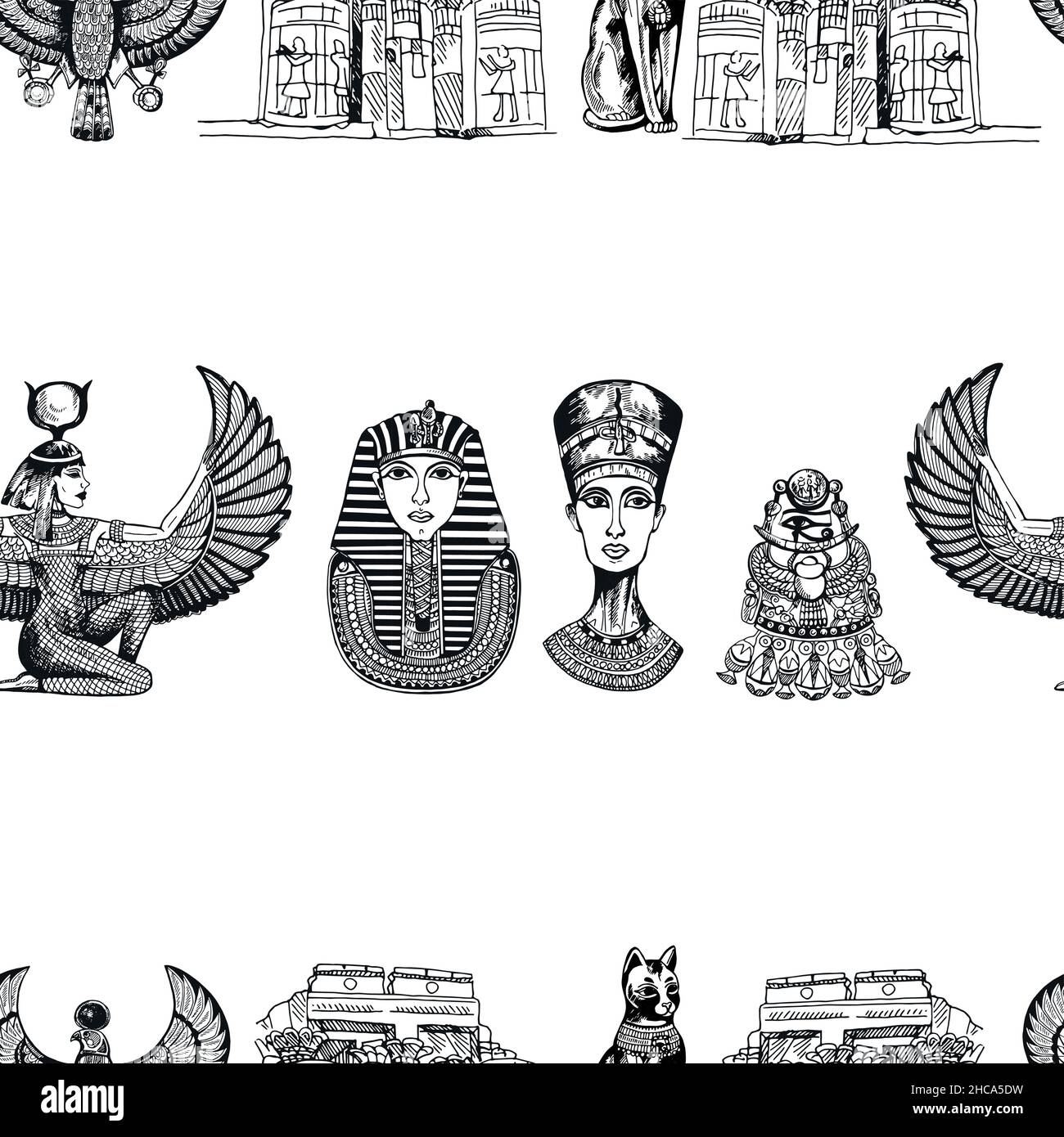 Motif sans couture composé d'objets de style esquisse dessinés à la main et isolés sur fond blanc.Illustration vectorielle. Illustration de Vecteur Motif sans couture composé d'objets de style esquisse dessinés à la main et isolés sur fond blanc.Illustration vectorielle. Illustration de Vecteur