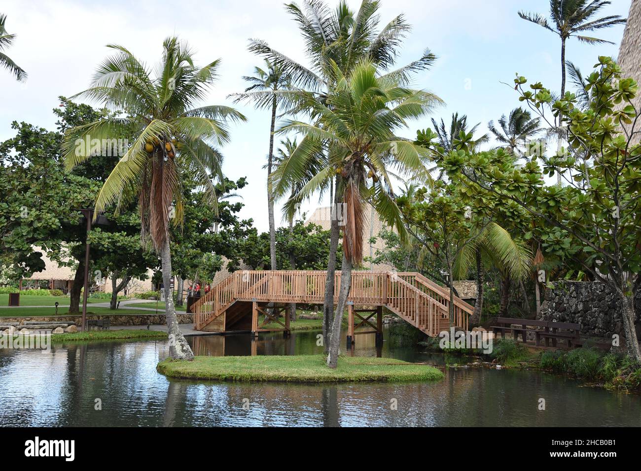 Polynesian Cultural Centre Hawaii, Oahu Banque D'Images