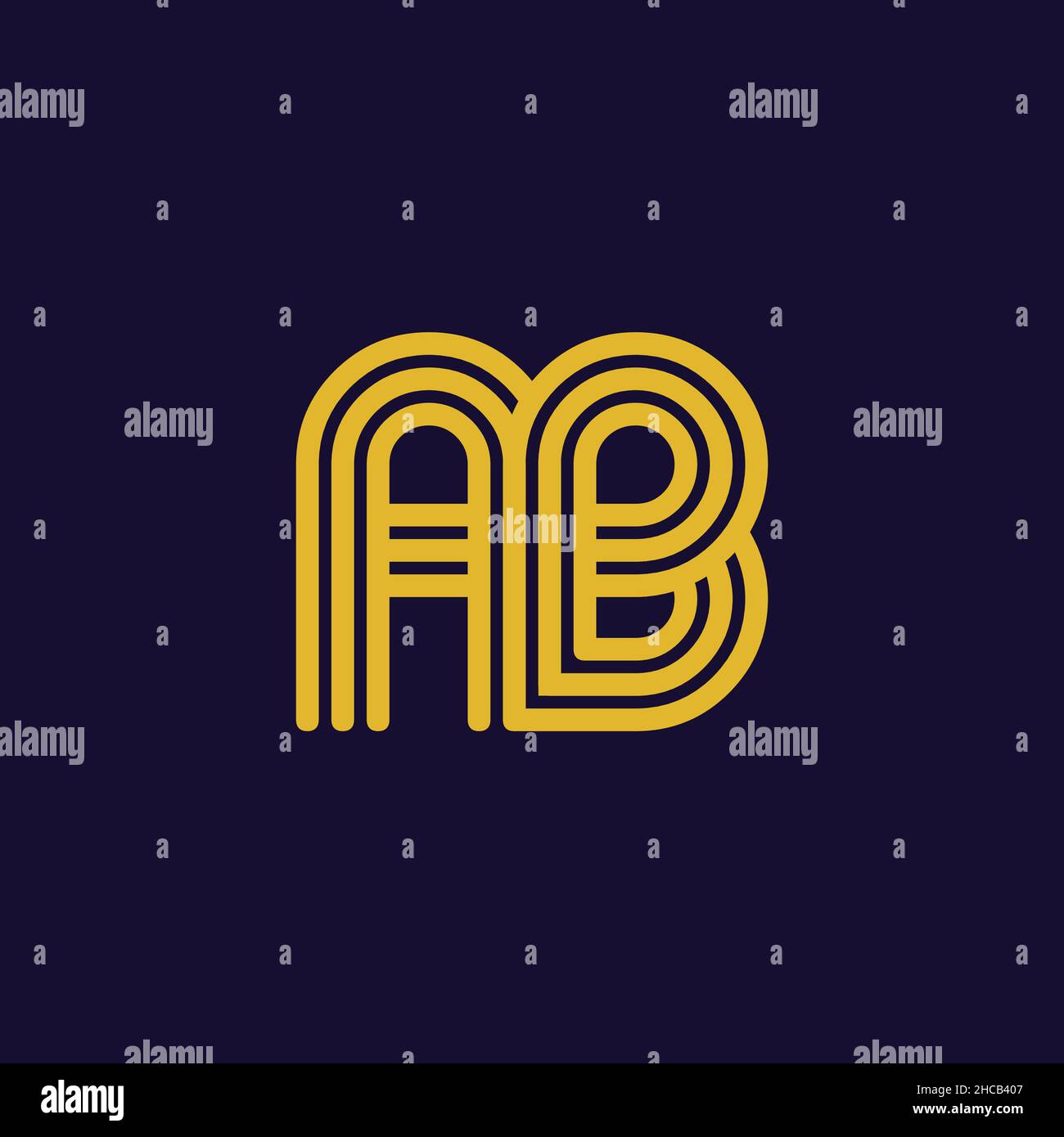 Lettre AB alphabet symbole du logo.Design moderne du logo vectoriel pour l'entreprise et identité de l'entreprise. Illustration de Vecteur