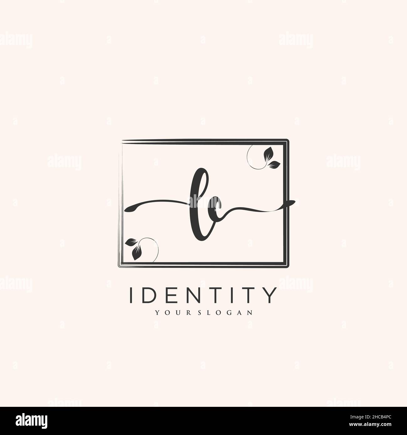 Logo LC écriture manuscrite art vectoriel de la signature initiale, mariage, mode, joaillerie, boutique,floral et botanique avec modèle créatif pour n'importe quelle entreprise Illustration de Vecteur