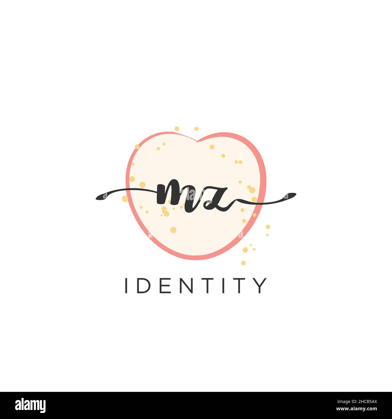 MZ Handwriting logo vector art de la signature initiale, mariage, mode, bijoux, boutique,floral et botanique avec modèle créatif pour n'importe quelle entreprise Illustration de Vecteur