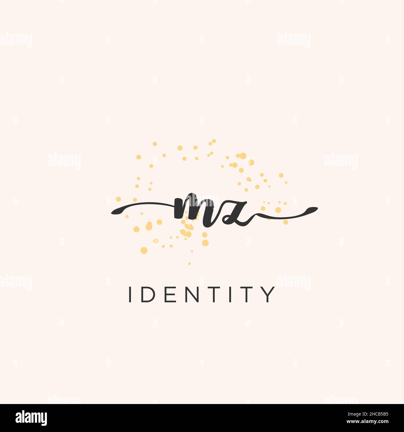MZ Handwriting logo vector art de la signature initiale, mariage, mode, bijoux, boutique,floral et botanique avec modèle créatif pour n'importe quelle entreprise Illustration de Vecteur