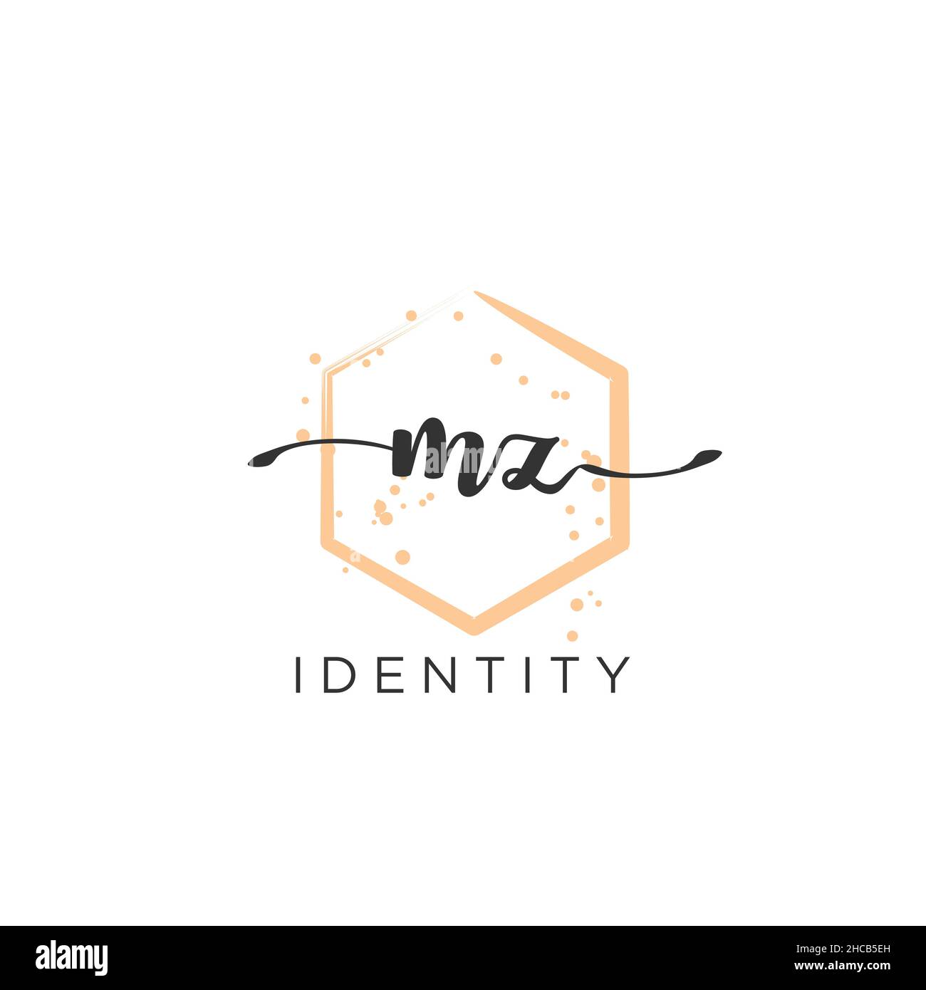 MZ Handwriting logo vector art de la signature initiale, mariage, mode, bijoux, boutique,floral et botanique avec modèle créatif pour n'importe quelle entreprise Illustration de Vecteur