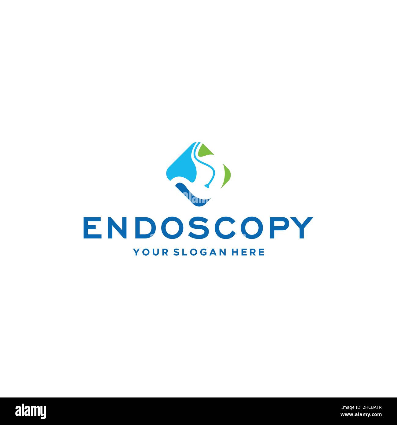 Design moderne et coloré du logo de l'ENDOSCOPIE à l'estomac Illustration de Vecteur