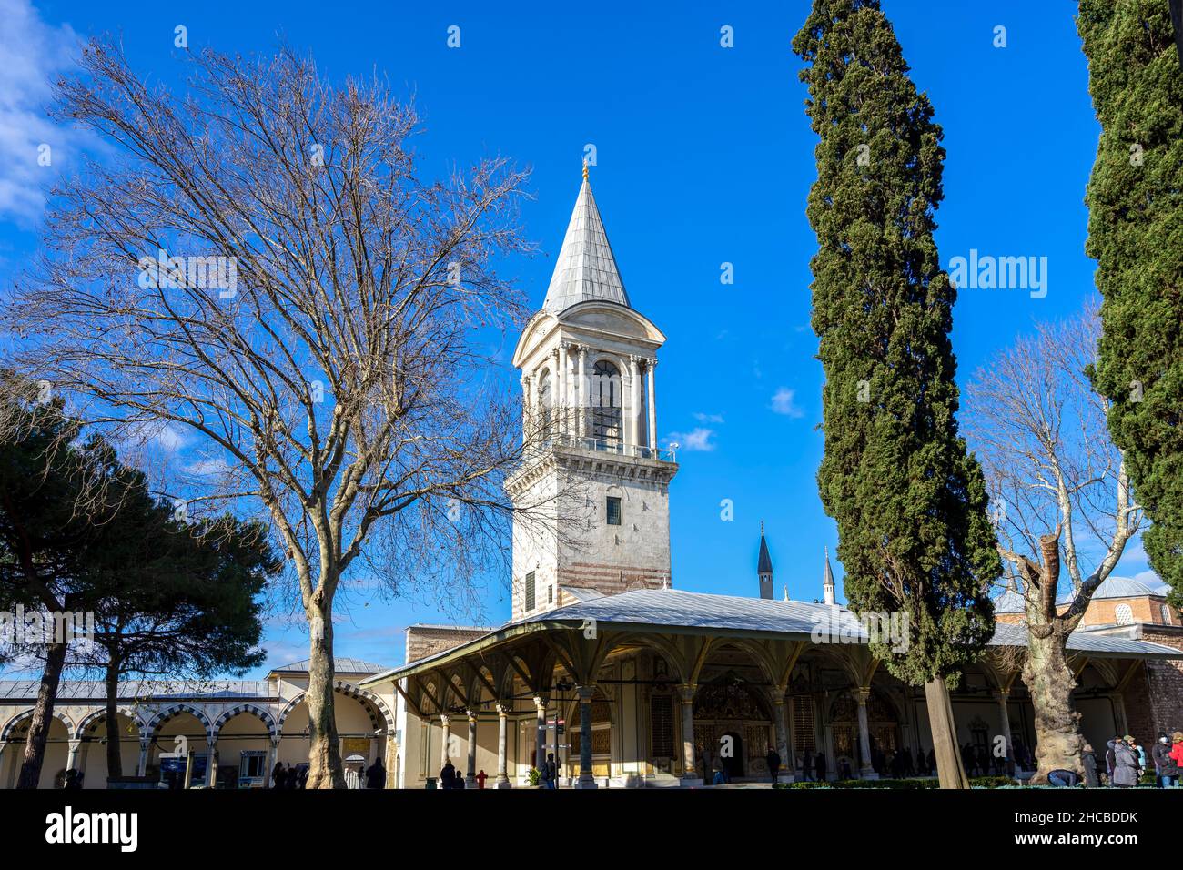 Tour de justice du palais de Topkapi à Istanbul, Turquie. Banque D'Images