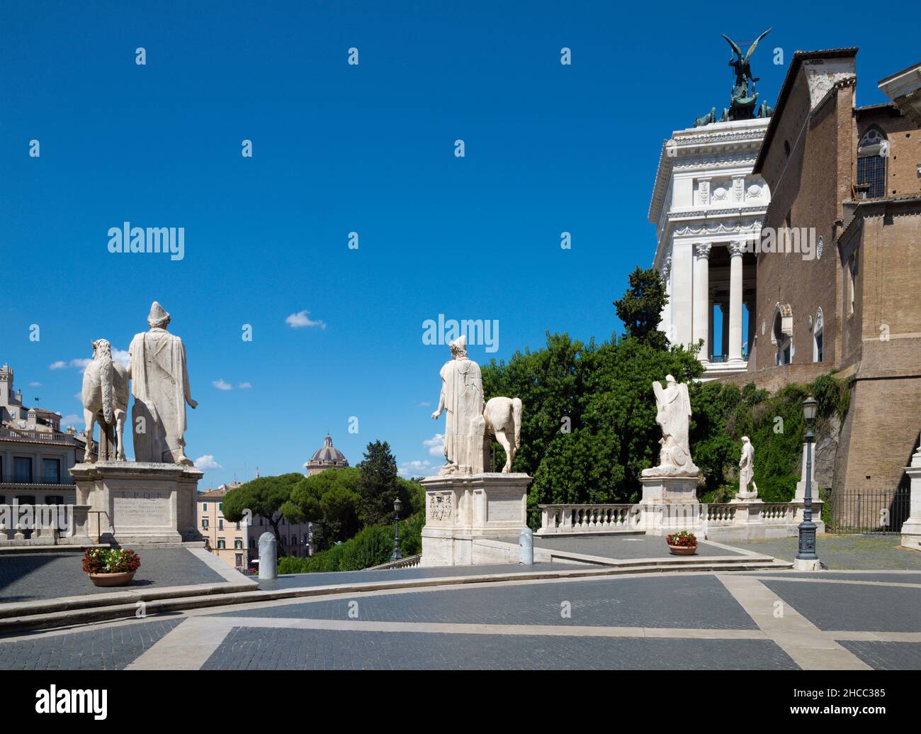 Rome - le regard de Capitolino ou Piazza Campidoglio Banque D'Images