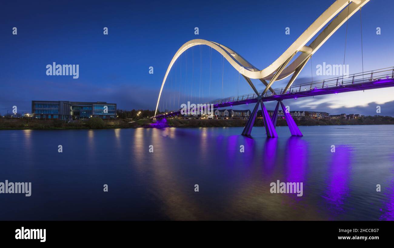 Pont Infinity - Stockton-on-Tees Banque D'Images