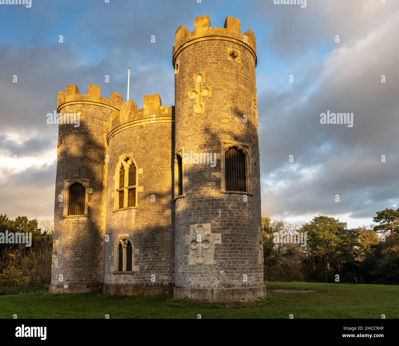 Le château gothique de la folie à Blaise Castle Estate, Bristol. Banque D'Images