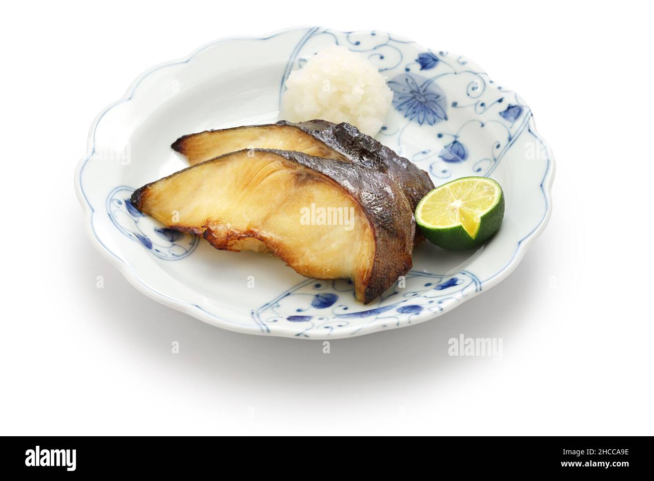 morue noire marinée au miso grillé, cuisine japonaise Banque D'Images