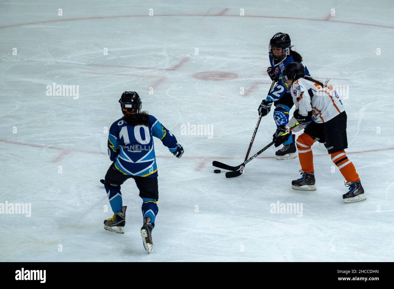 Istanbul İbb - équipes Flash Ice Club dans la Super League féminine de la Fédération turque de hockey sur glace Banque D'Images