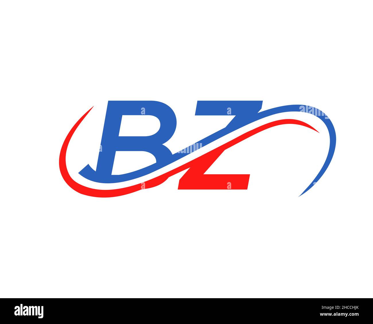 Logo BZ Letter Linked Business. Logo BZ. Logo BZ Design pour la société de gestion financière, de développement, d'investissement, d'immobilier et de gestion Vector Illustration de Vecteur