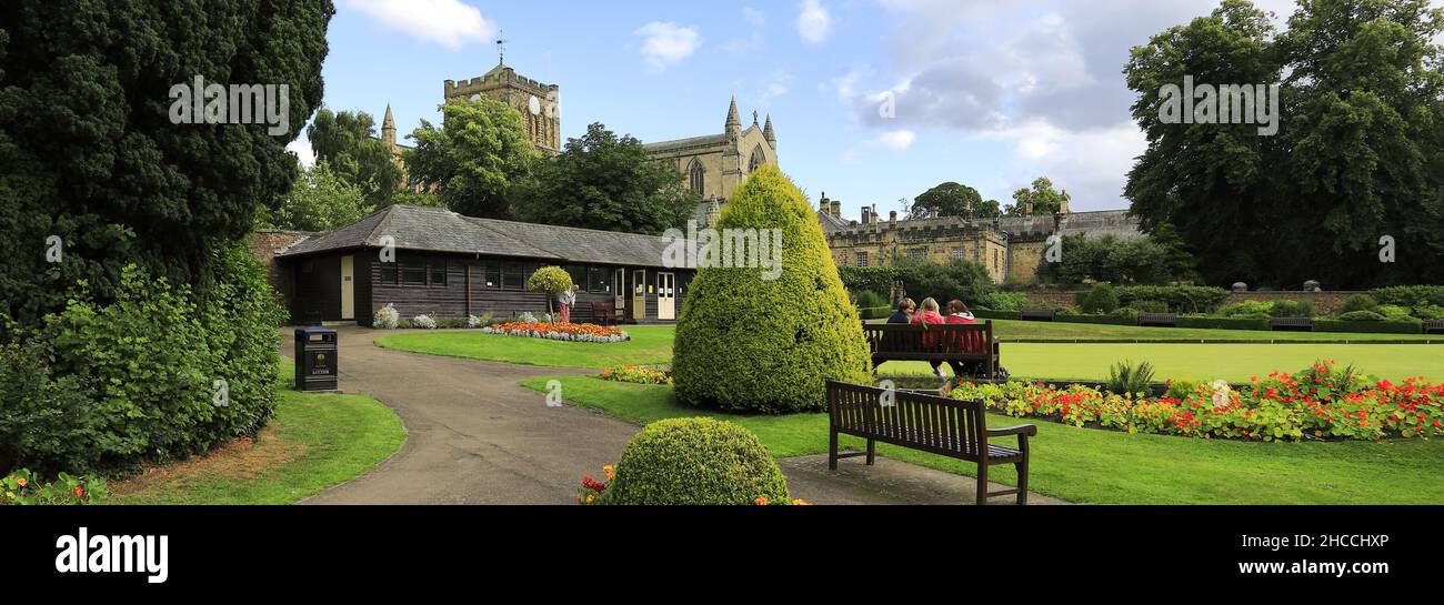 Église du Prieuré de St Andrew, Abbaye de Hexham, ville de Hexham, Northumberland, Angleterre Banque D'Images