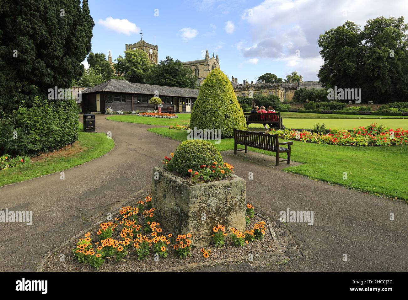 Église du Prieuré de St Andrew, Abbaye de Hexham, ville de Hexham, Northumberland, Angleterre Banque D'Images