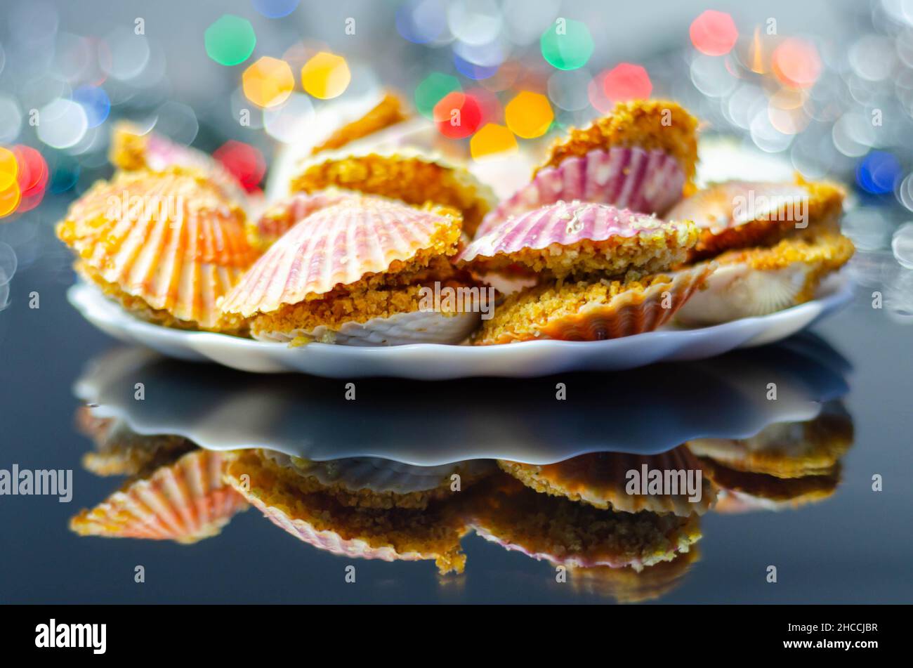Mini coquilles SaintJacques, coquilles de pétoncles naturelles remplies de pétoncles de