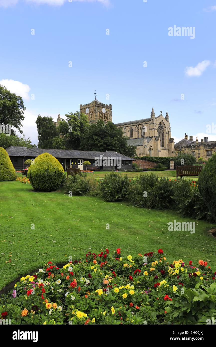 Église du Prieuré de St Andrew, Abbaye de Hexham, ville de Hexham, Northumberland, Angleterre Banque D'Images