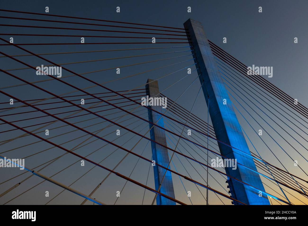 Nouveau pont Kosciuszko sur l'autoroute BQE reliant Brooklyn et Queens NYC Banque D'Images