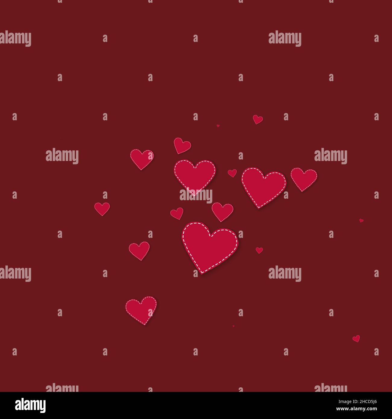 Cœur Rouge Amour Confettis Bruit De Fond Supplementaire D Explosion De La Saint Valentin Confettis De Coeurs En Papier Cousus Sur Fond Marron Illustration Vectorielle Comely Image Vectorielle Stock Alamy
