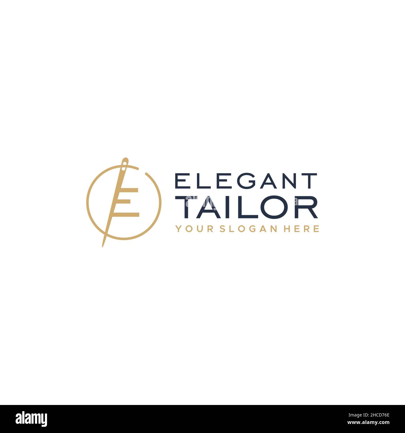 Flat initial E ÉLÉGANT DESIGN SUR MESURE logo de mode Illustration de Vecteur