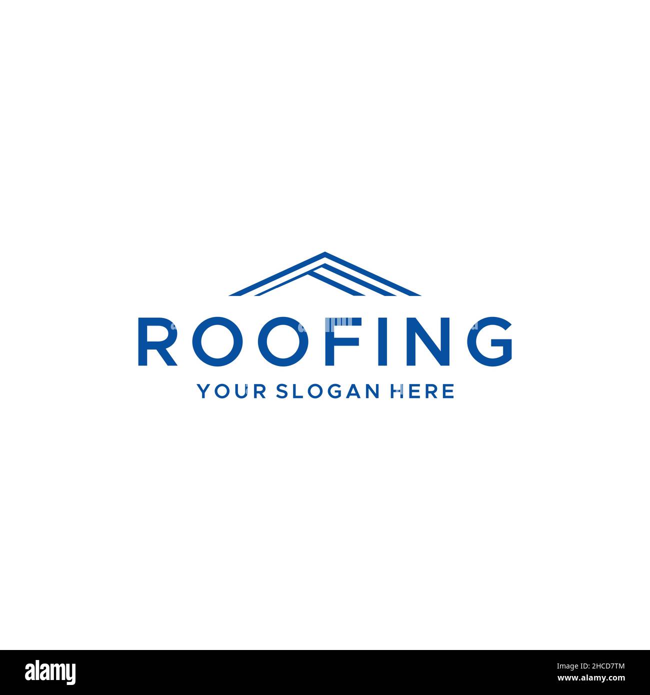 Design minimaliste MAISON DE TOITURE design logo Illustration de Vecteur