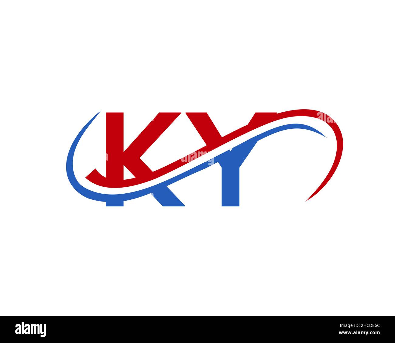 Logo KY initial. Logo KY Letter Linked Business. Logo KY Design pour la société de gestion, de développement, d'investissement et d'immobilier Illustration de Vecteur