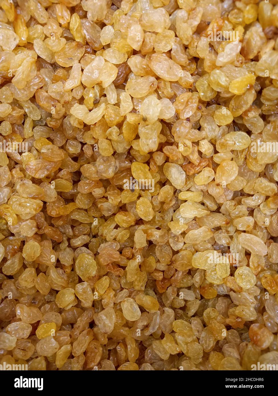 Raisins secs blancs séchés.Délicieuse délicatesse à base de produits naturels. Banque D'Images