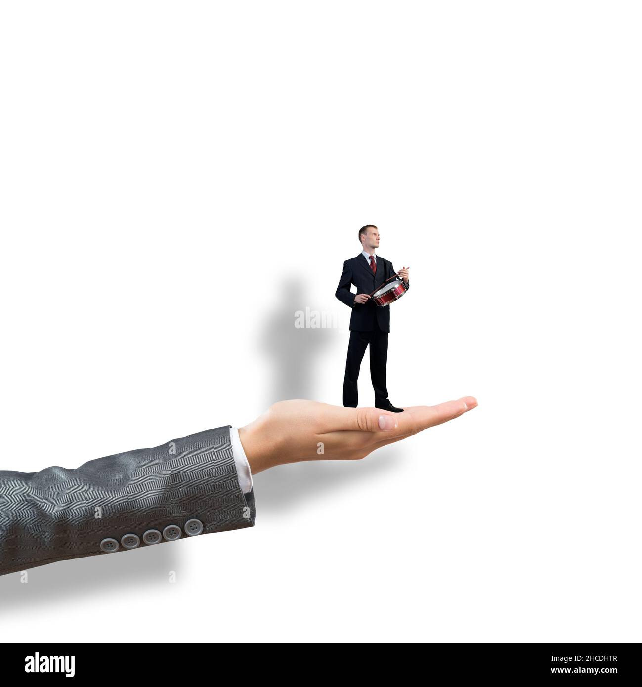 Palm soutient l'homme d'affaires Banque D'Images