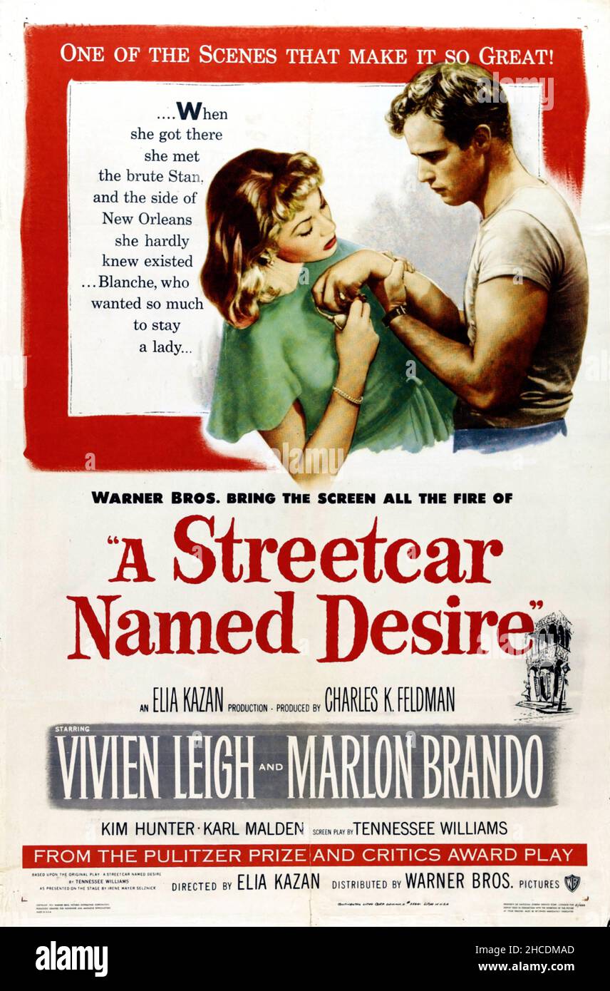 L'affiche du graphiste américain Bill Gold pour Une voiture de rue nommée Desire. Banque D'Images