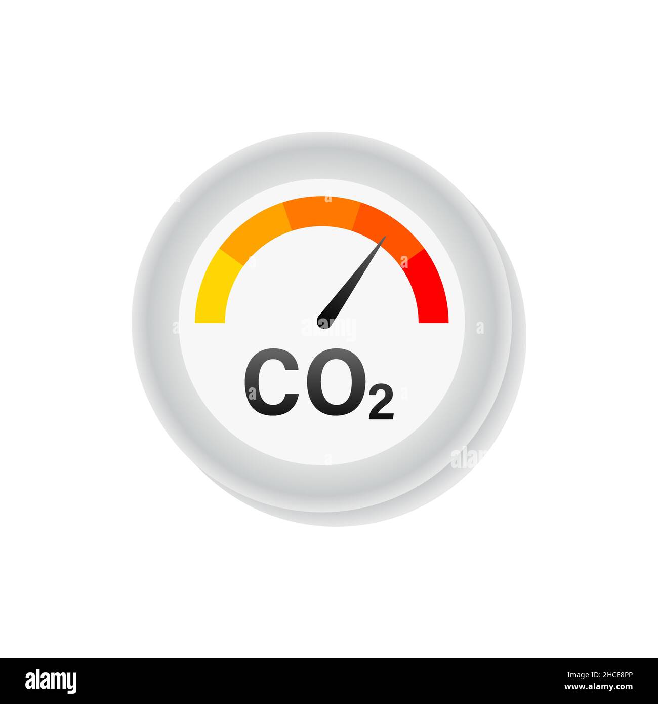 Illustration avec indicateur CO2.Conception écologique sur fond blanc.Illustration vectorielle. Illustration de Vecteur