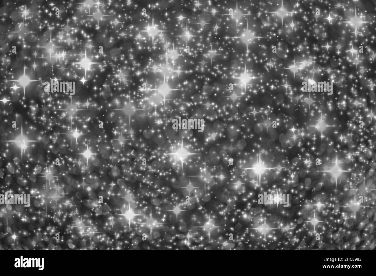 Carte de Noël abstrait avec étoiles sur fond gris Banque D'Images