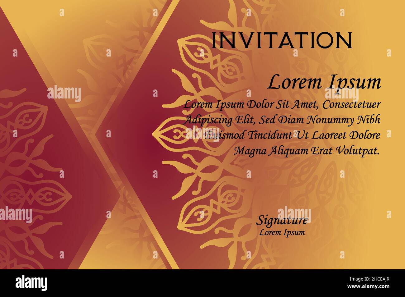 modèle d'invitation d'arrière-plan de luxe, aux couleurs vives et modernes, idéal pour imprimer des cartes d'invitation, des bannières et des affiches de médias sociaux Illustration de Vecteur