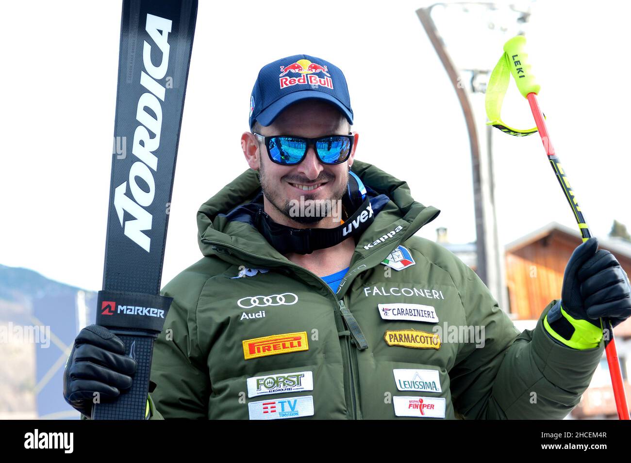Stelvio, Bormio, Italie, 28 décembre 2021,Dominik Paris (gagnant) lors de la coupe du monde de ski FIS 2021 - Men&#39;s Down Hill - course de ski alpin Banque D'Images