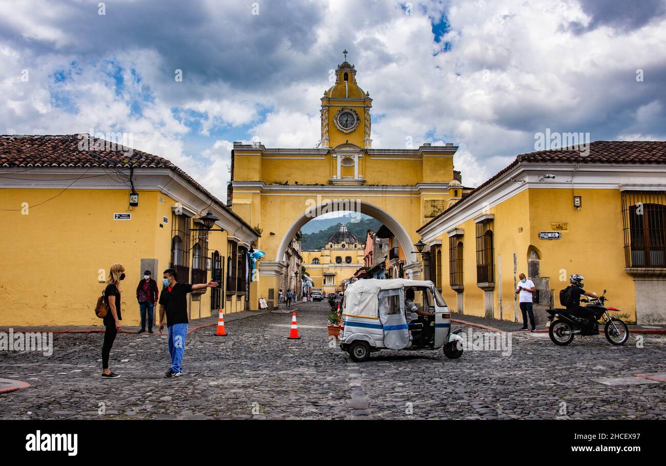 Arc de Santa Catalina, Antigua, Guatemala Banque D'Images