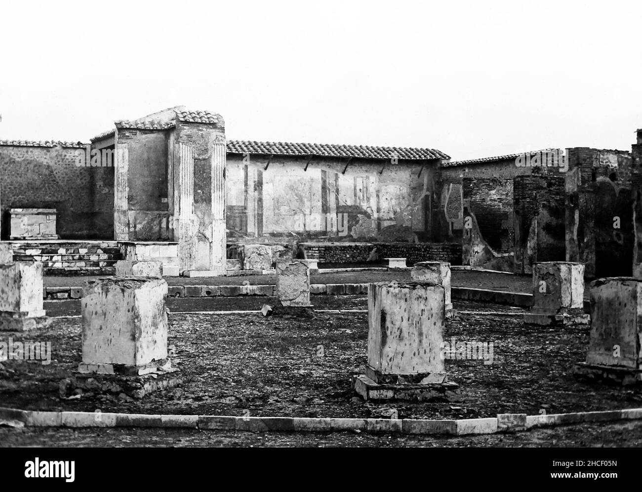 Temple d'Auguste, Pompéi, Italie, période victorienne Banque D'Images